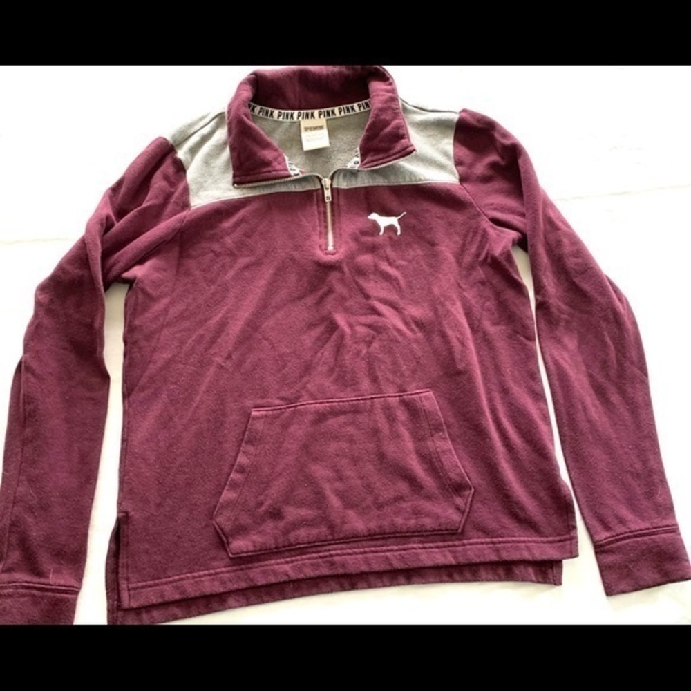 PINK Half-Zip Sweatshirt Size Small